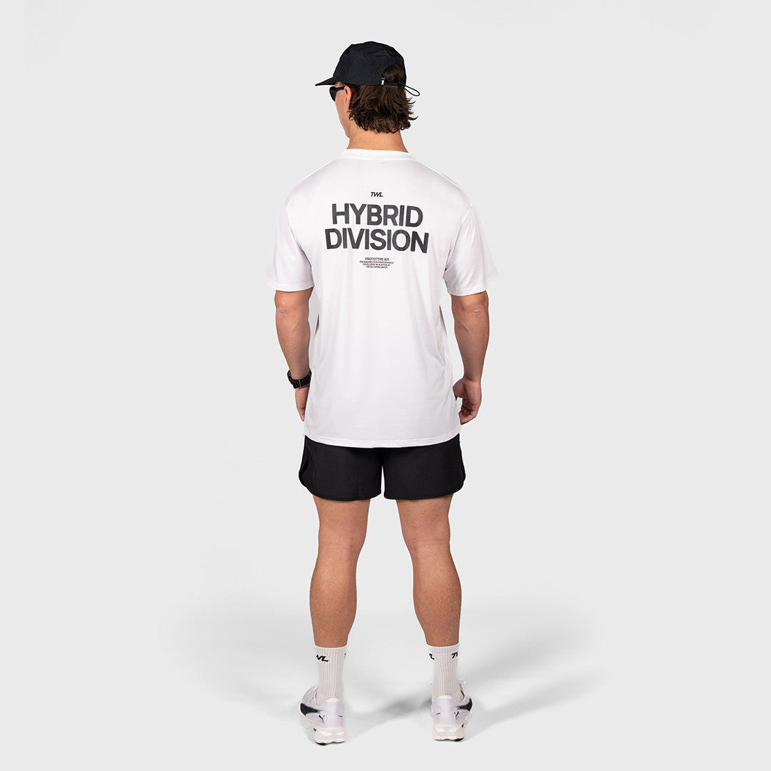 TWL - OVERSIZED HALOFLEX T-SHIRT - HYBRID DIVISION - WHITE
