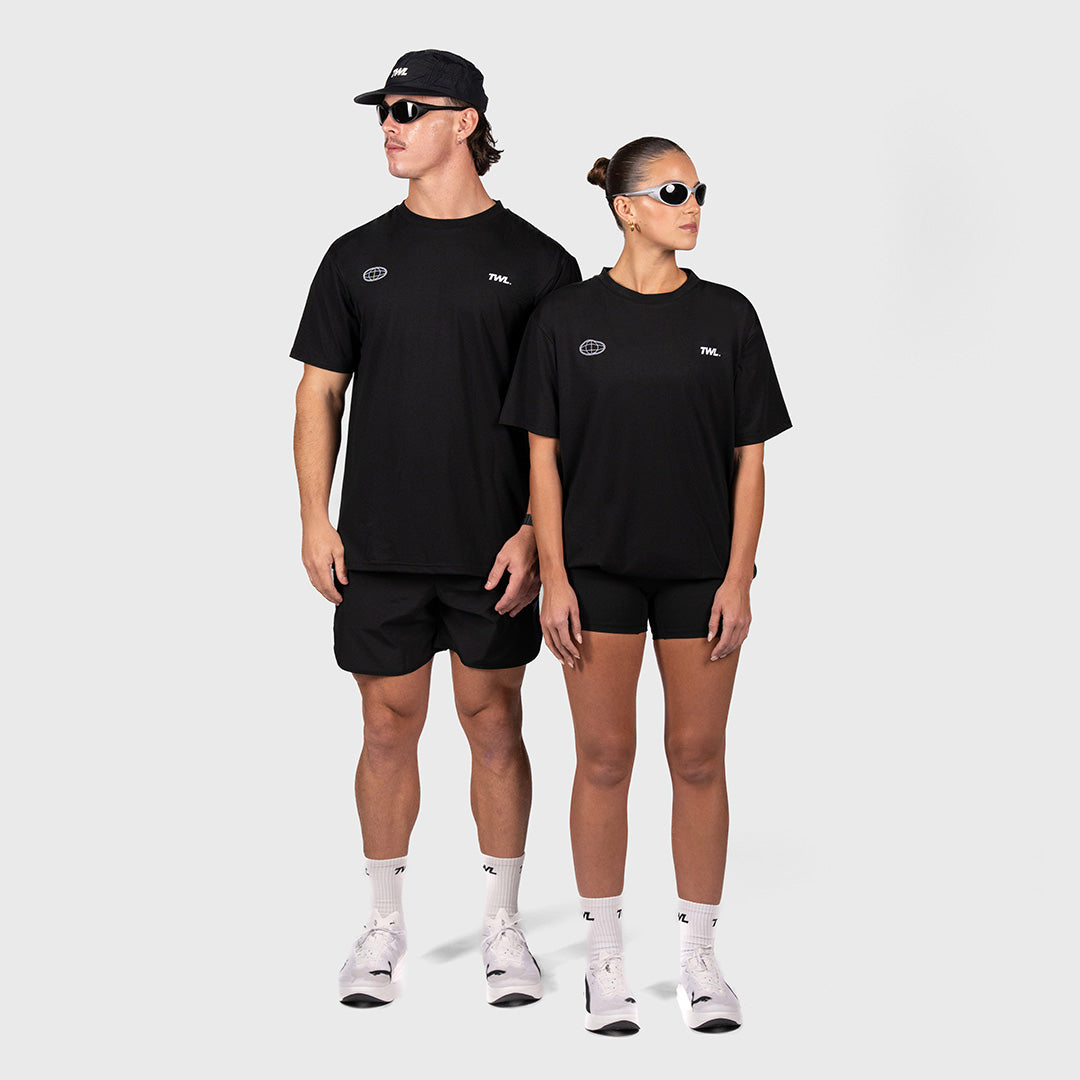 TWL - OVERSIZED HALOFLEX T-SHIRT - HYBRID DIVISION - BLACK