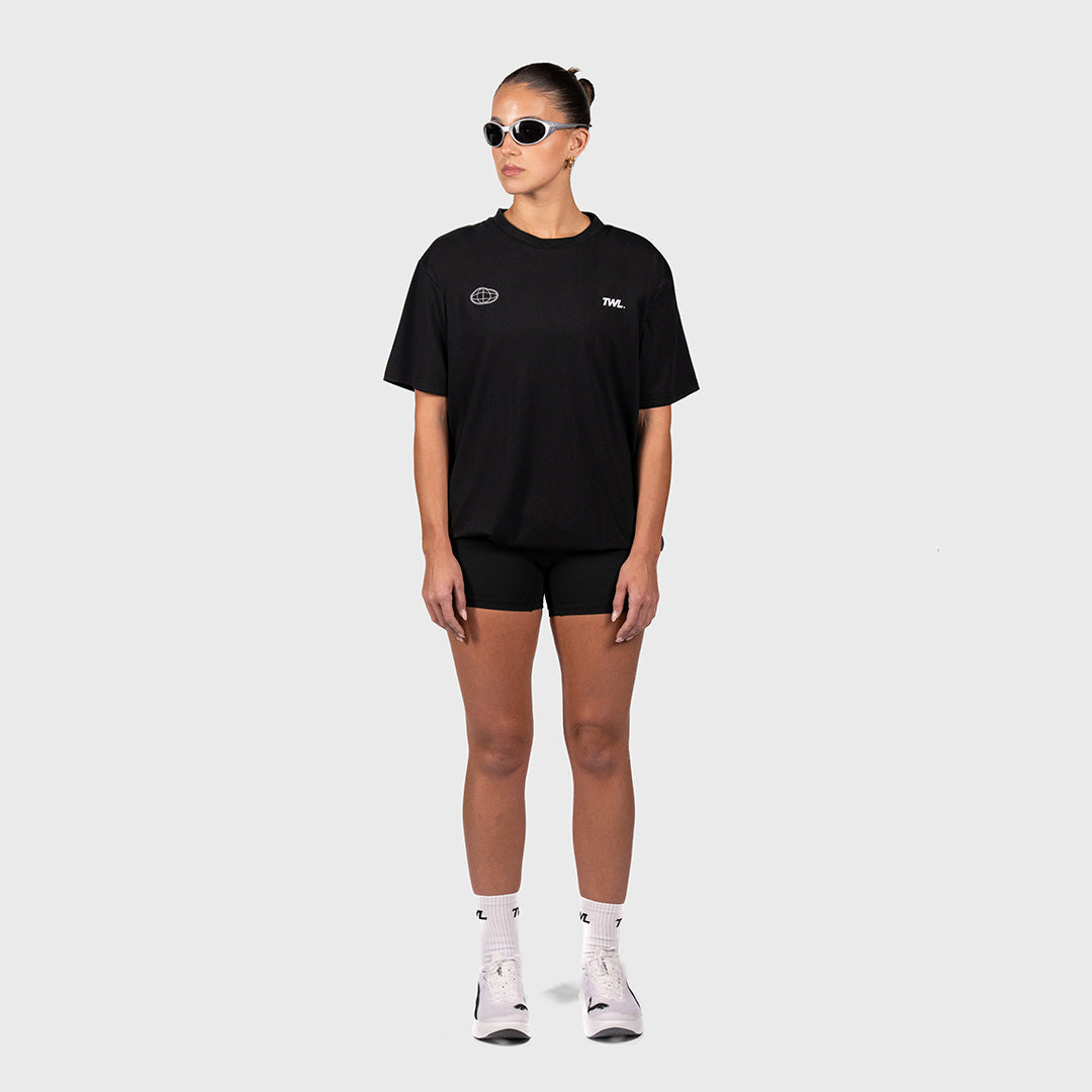 TWL - OVERSIZED HALOFLEX T-SHIRT - HYBRID DIVISION - BLACK