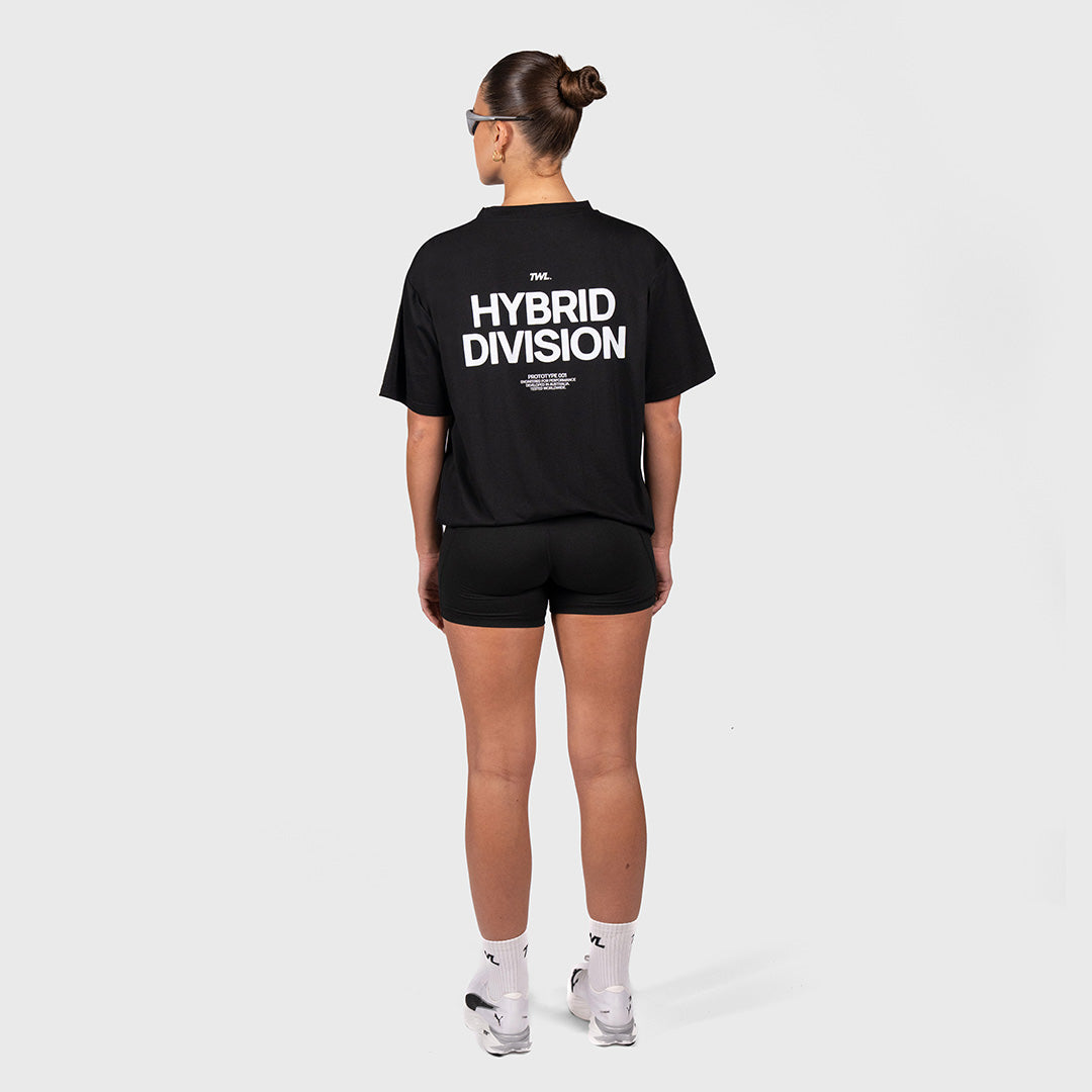 TWL - OVERSIZED HALOFLEX T-SHIRT - HYBRID DIVISION - BLACK