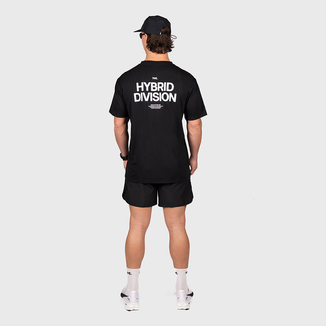 TWL - OVERSIZED HALOFLEX T-SHIRT - HYBRID DIVISION - BLACK