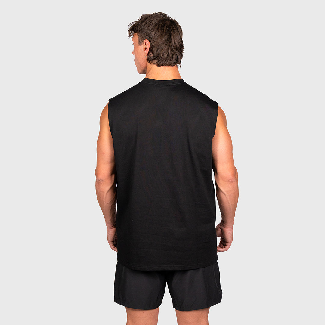 TWL - LIFESTYLE OVERSIZED MUSCLE TANK - BLACK/WHITE