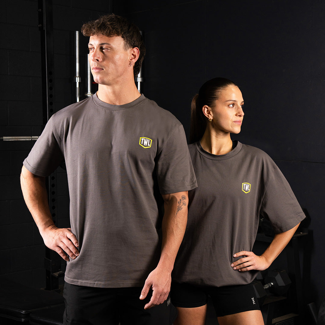 TWL - LIFESTYLE OVERSIZED T-SHIRT - BARBELL CLUB - BULL/GREY