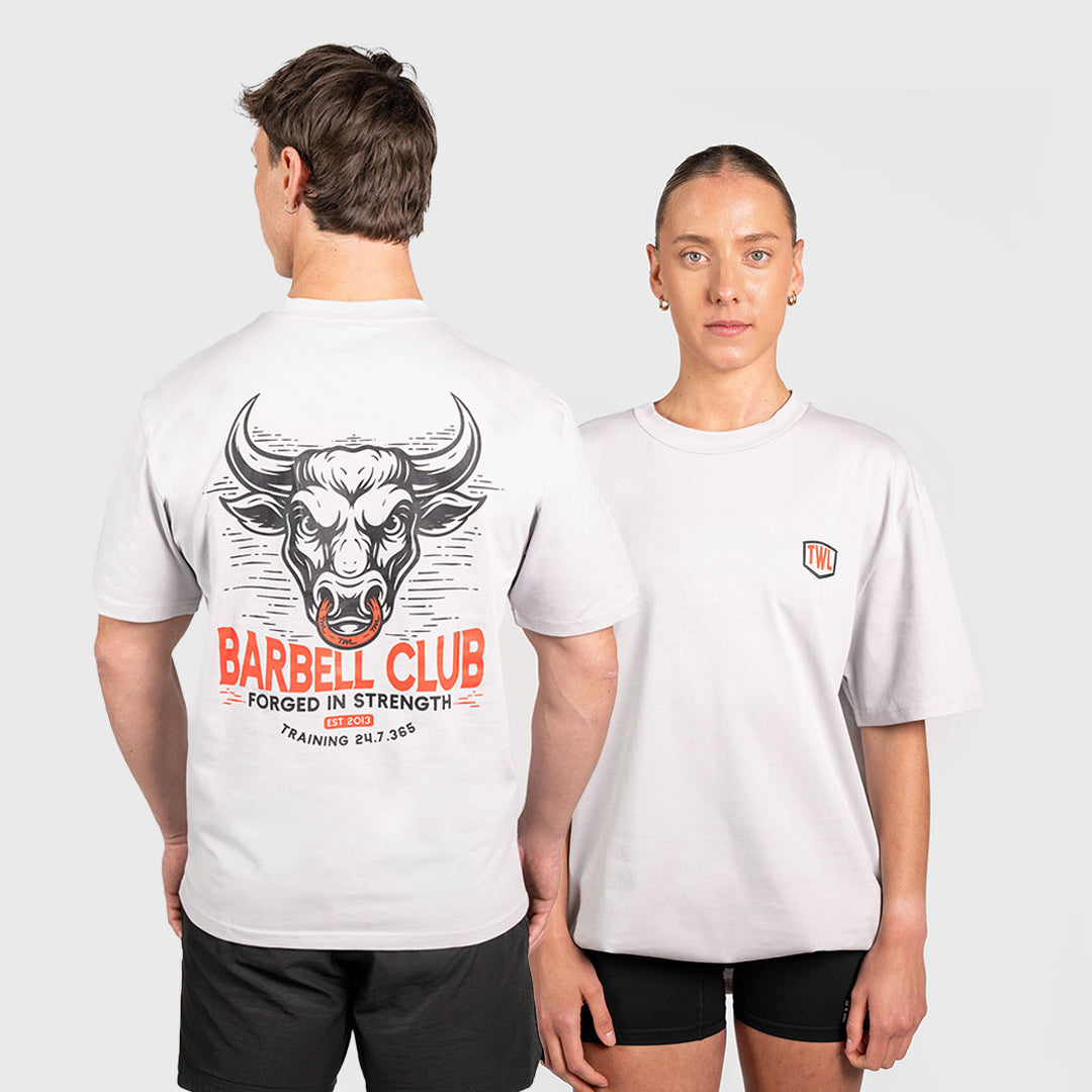 TWL - LIFESTYLE OVERSIZED T-SHIRT - BARBELL CLUB - BULL/LIGHT GREY