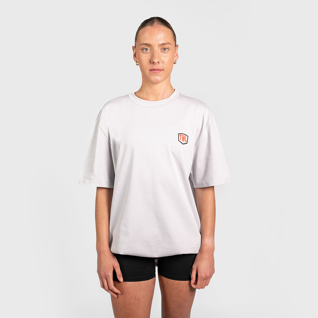 TWL - LIFESTYLE OVERSIZED T-SHIRT - BARBELL CLUB - BULL/LIGHT GREY
