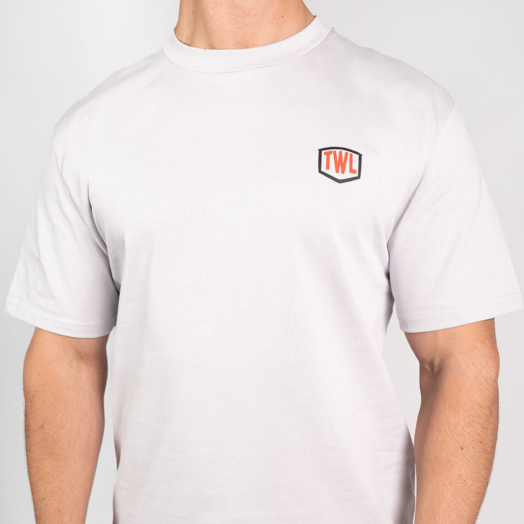 TWL - LIFESTYLE OVERSIZED T-SHIRT - BARBELL CLUB - BULL/LIGHT GREY