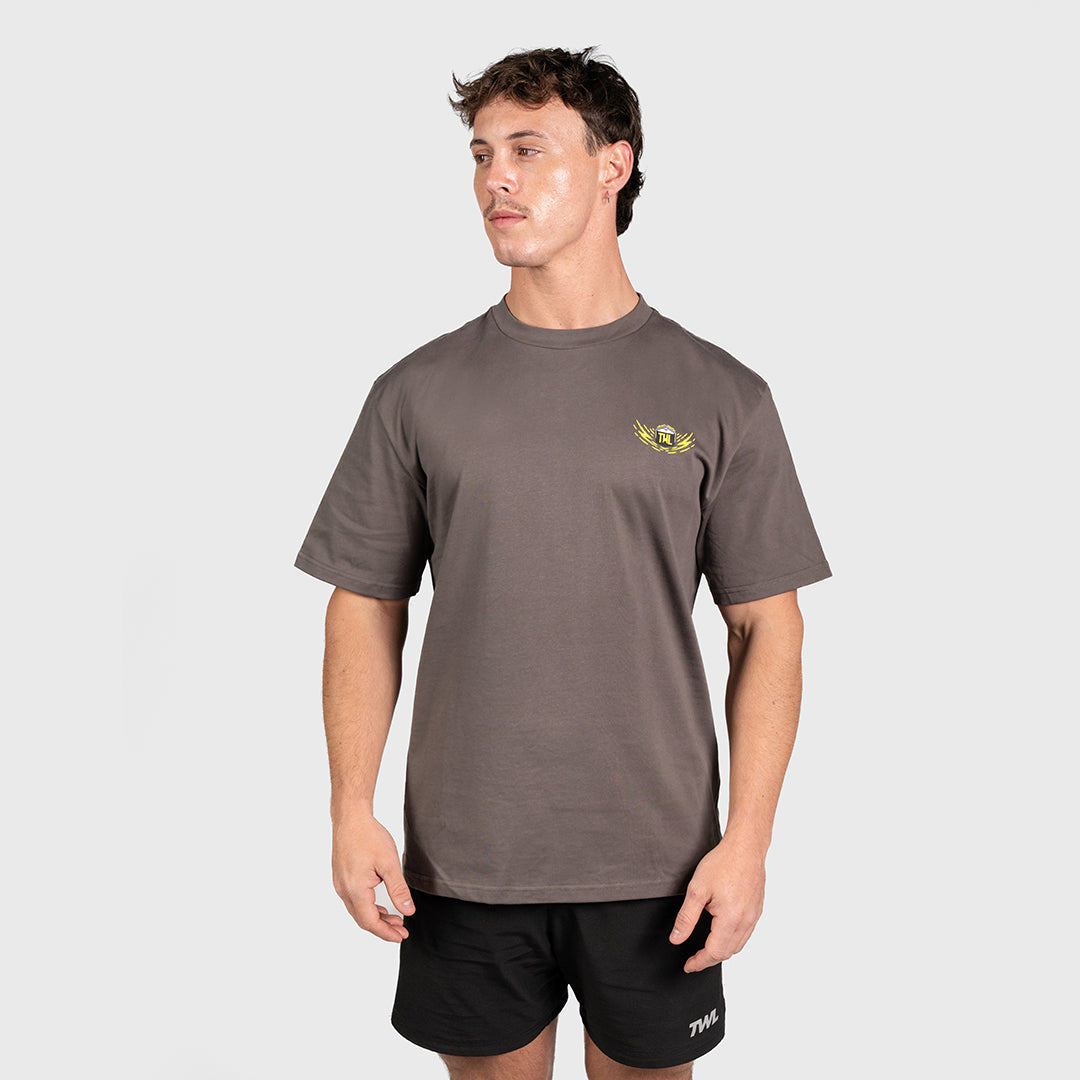 TWL - LIFESTYLE OVERSIZED T-SHIRT - BARBELL CLUB - DOBERMAN/GREY