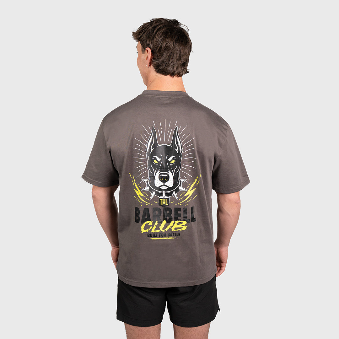TWL - LIFESTYLE OVERSIZED T-SHIRT - BARBELL CLUB - DOBERMAN/GREY