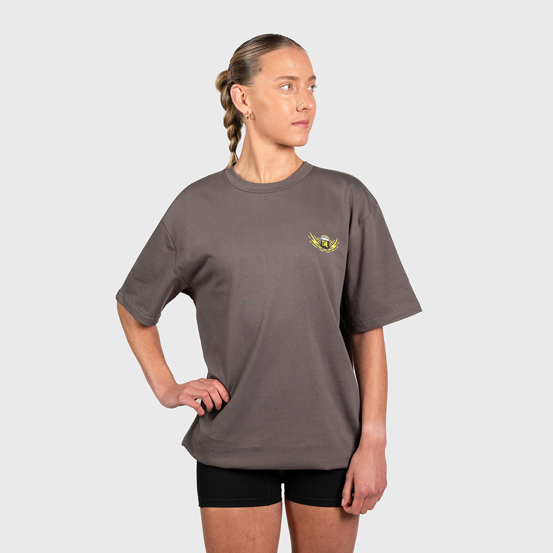 TWL - LIFESTYLE OVERSIZED T-SHIRT - BARBELL CLUB - DOBERMAN/GREY