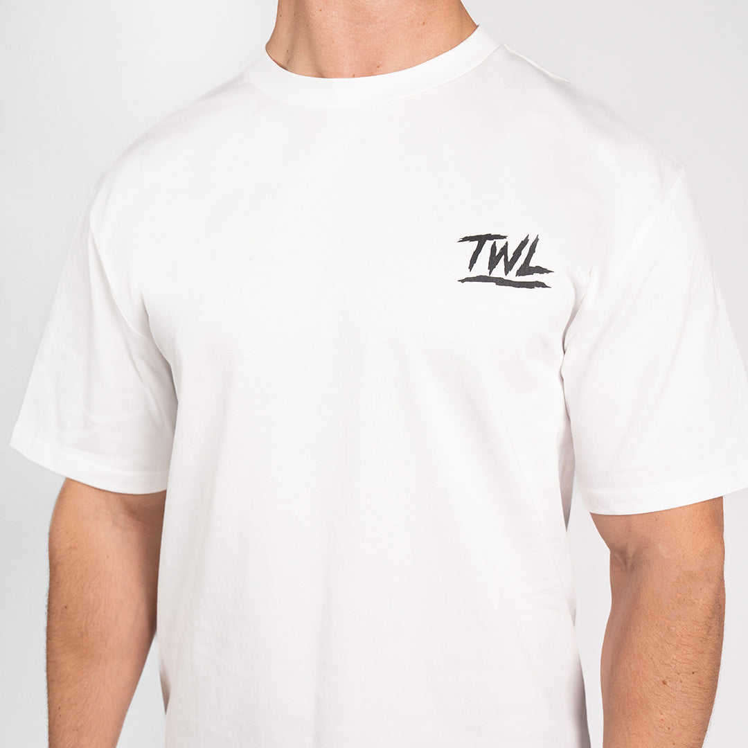 TWL - LIFESTYLE OVERSIZED T-SHIRT - BARBELL CLUB - PANTHER/WHITE