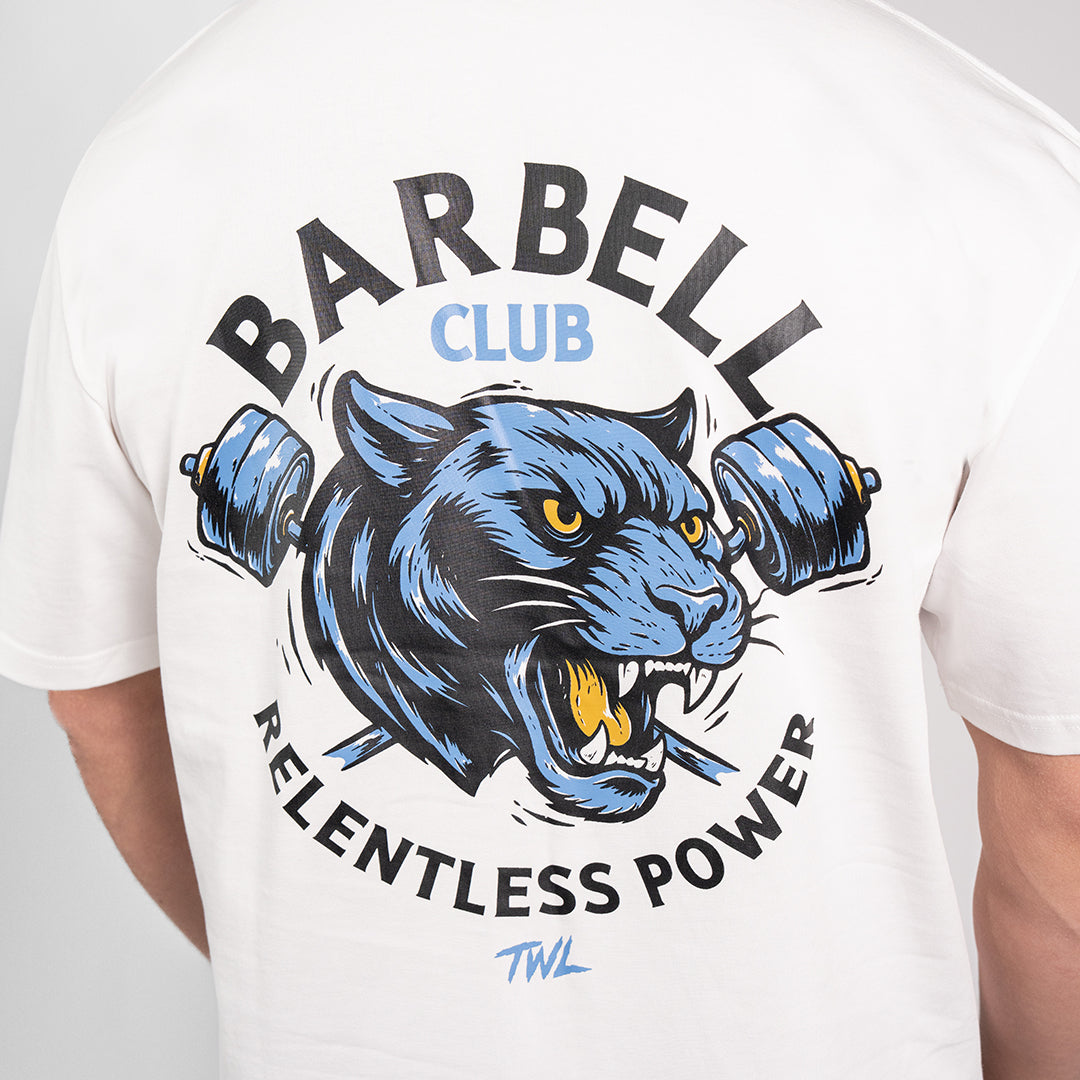 TWL - LIFESTYLE OVERSIZED T-SHIRT - BARBELL CLUB - PANTHER/WHITE