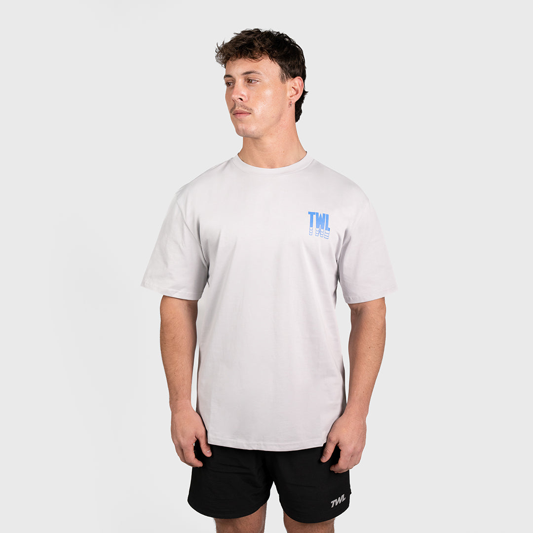 TWL - LIFESTYLE OVERSIZED T-SHIRT - BICEPS & BURRITOS - LIGHT GREY