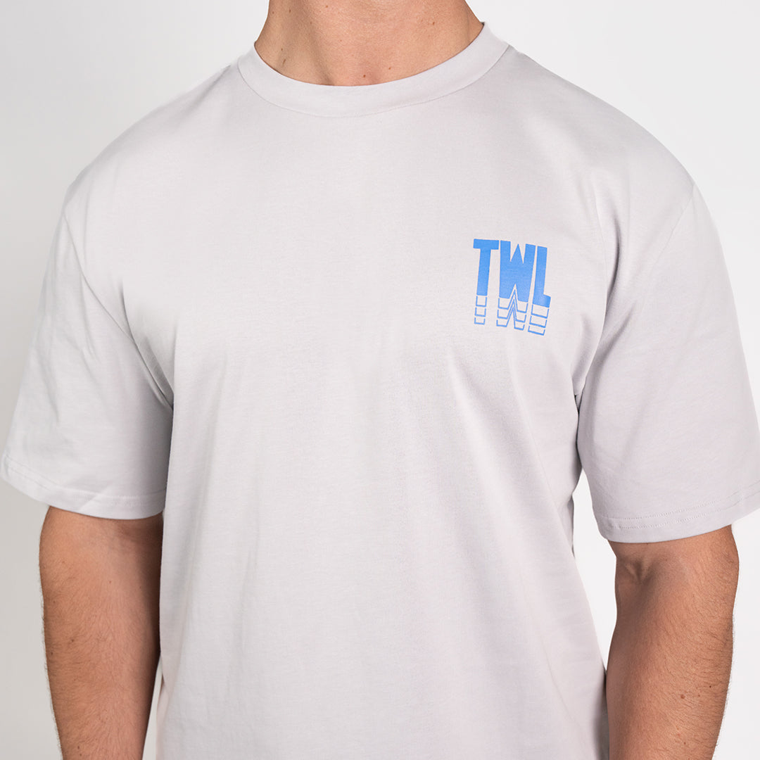 TWL - LIFESTYLE OVERSIZED T-SHIRT - BICEPS & BURRITOS - LIGHT GREY