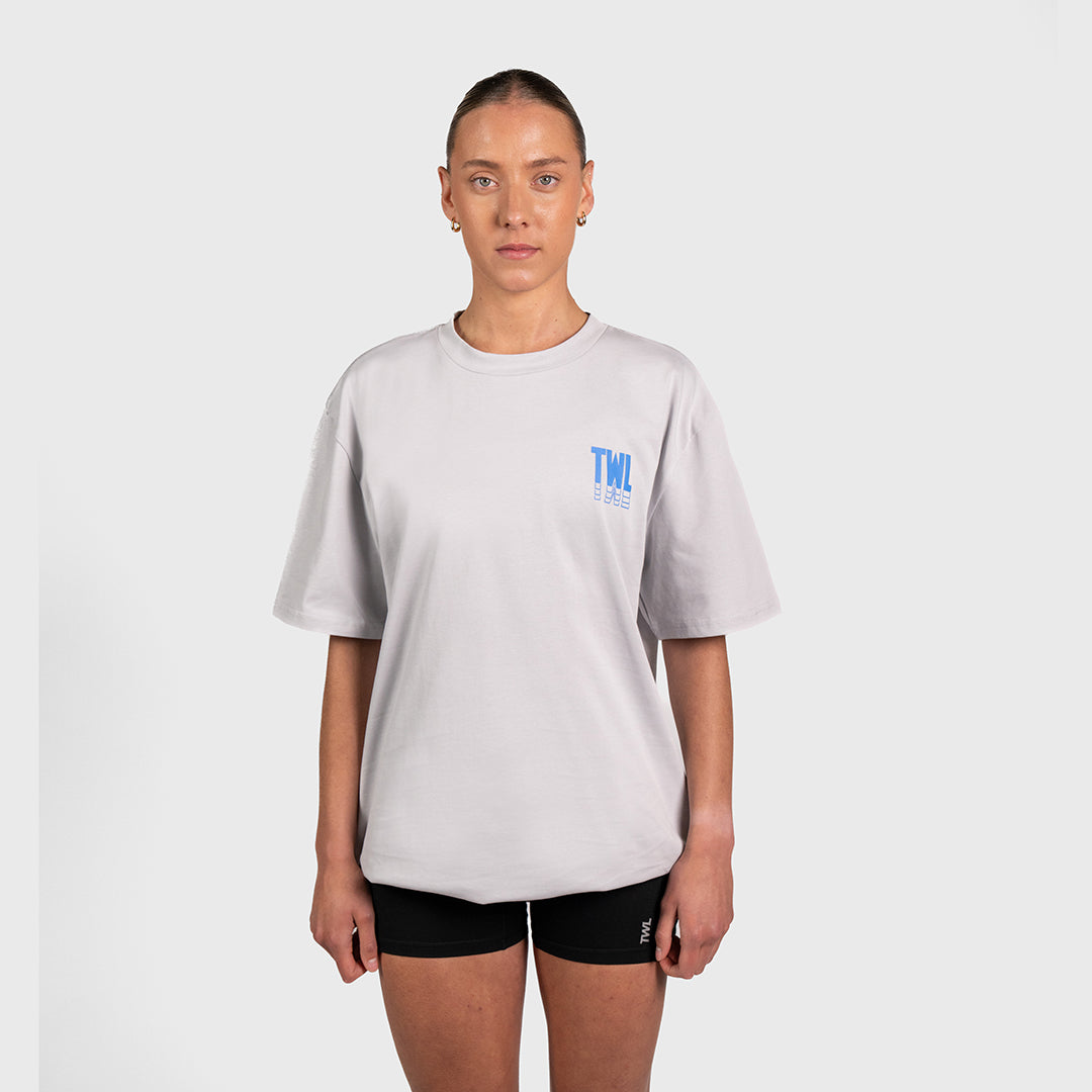 TWL - LIFESTYLE OVERSIZED T-SHIRT - BICEPS & BURRITOS - LIGHT GREY