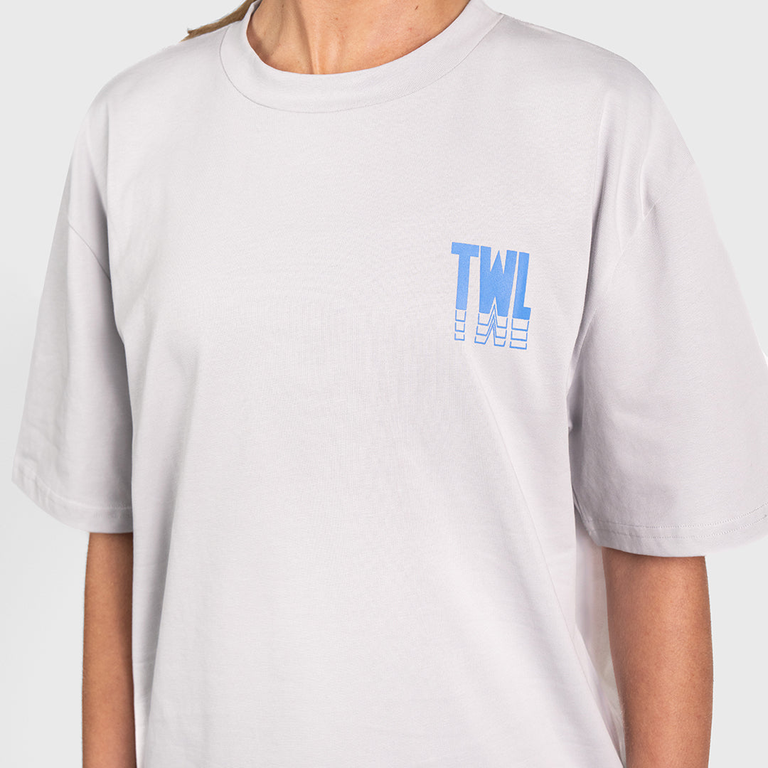 TWL - LIFESTYLE OVERSIZED T-SHIRT - BICEPS & BURRITOS - LIGHT GREY