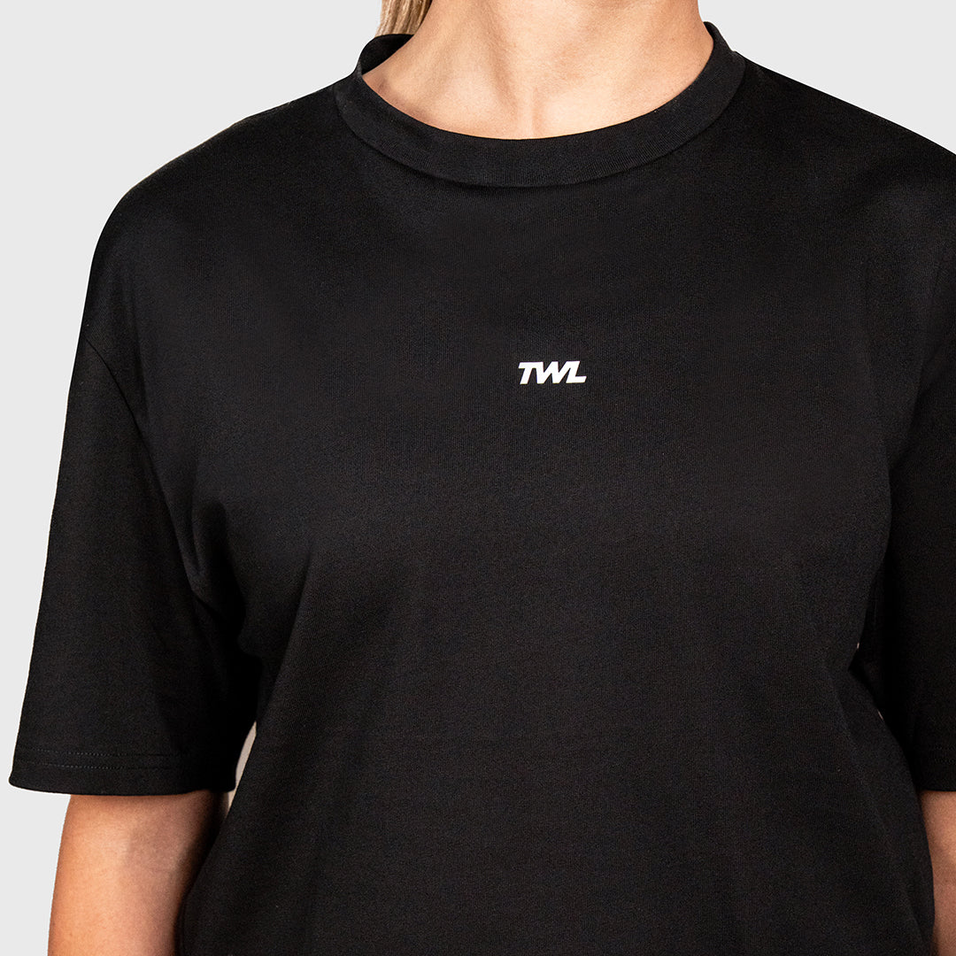 TWL - LIFESTYLE OVERSIZED T-SHIRT - EMBLEM - BLACK/WHITE