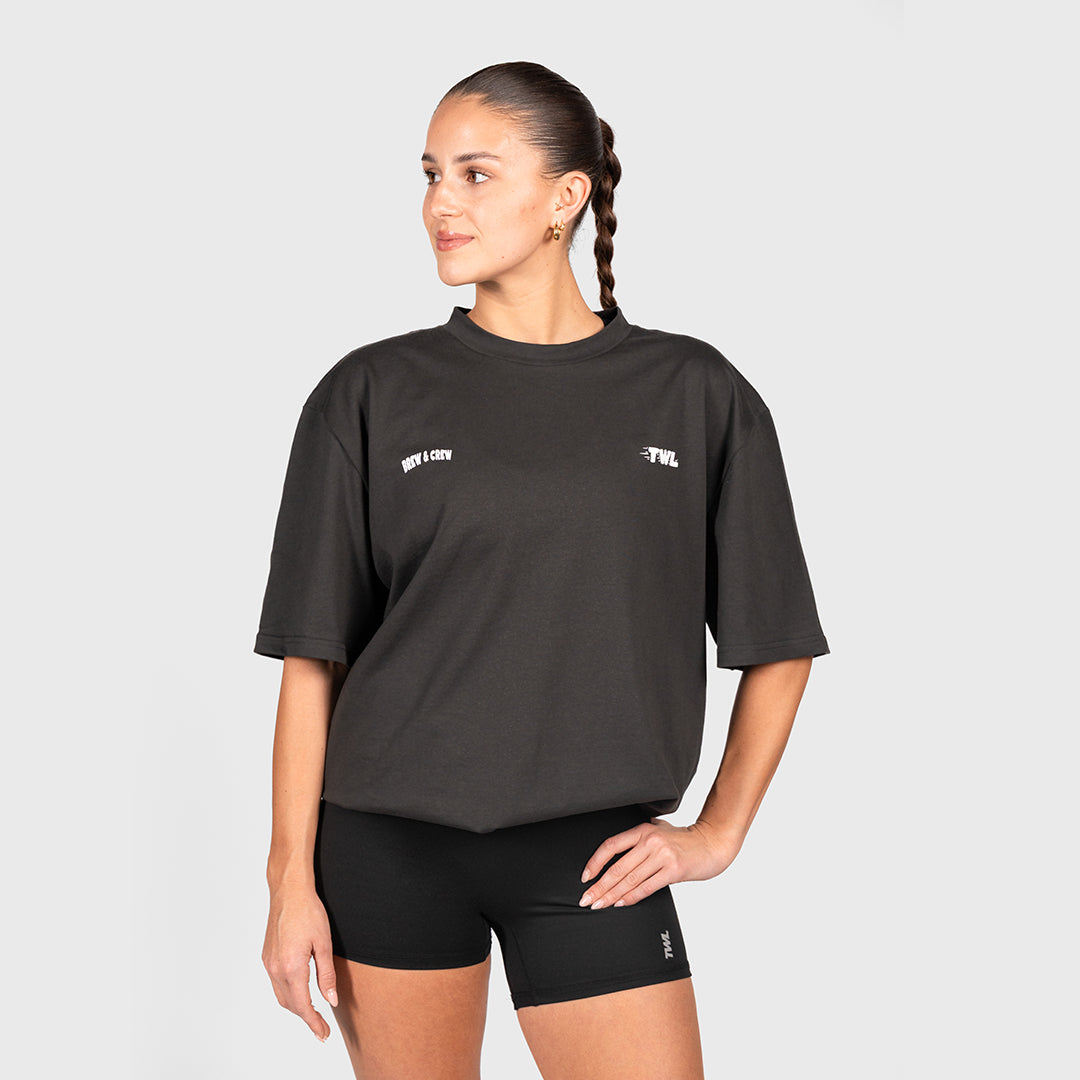 TWL - LIFESTYLE OVERSIZED T-SHIRT - BREW & CREW - FADED BLACK