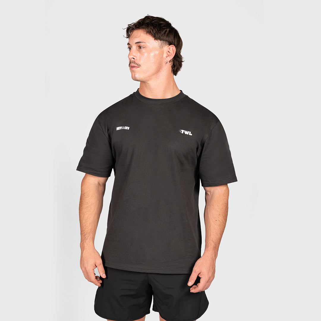 TWL - LIFESTYLE OVERSIZED T-SHIRT - BREW & CREW - FADED BLACK