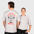 TWL - LIFESTYLE OVERSIZED T-SHIRT - CAFFEINATE & DOMINATE - LIGHT GREY
