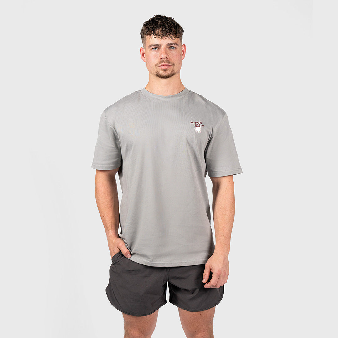 TWL - LIFESTYLE OVERSIZED T-SHIRT - COFFEE CLUB - GREY