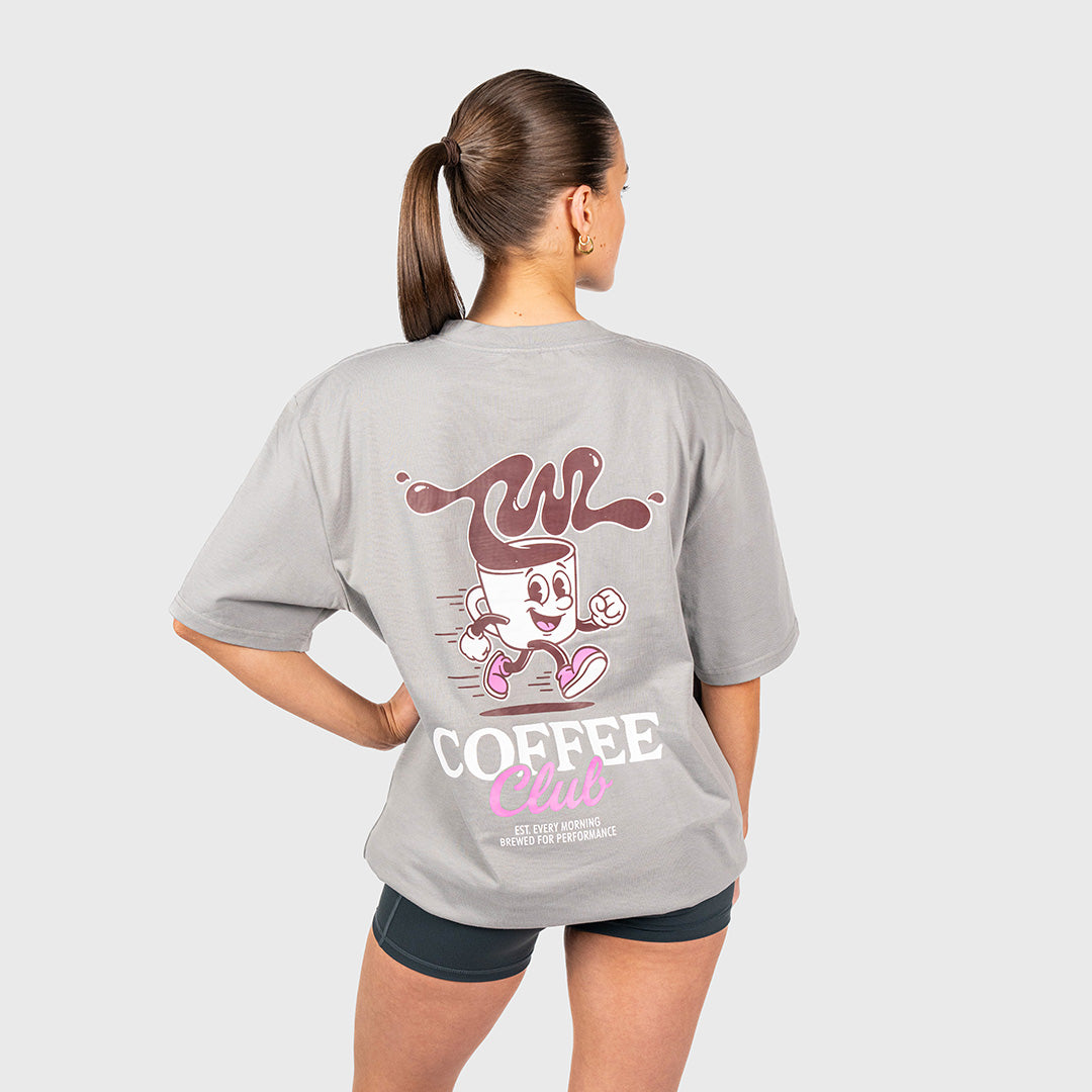 TWL - LIFESTYLE OVERSIZED T-SHIRT - COFFEE CLUB - GREY
