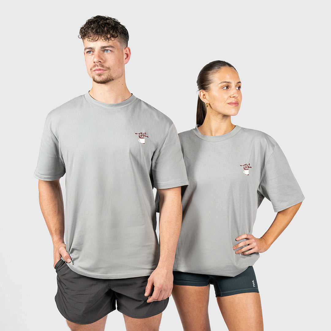 TWL - LIFESTYLE OVERSIZED T-SHIRT - COFFEE CLUB - GREY