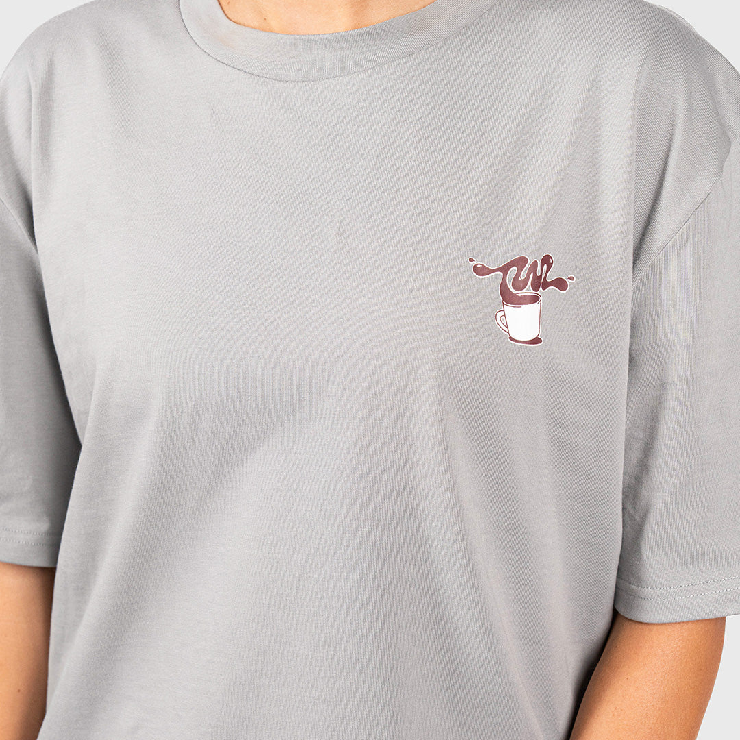 TWL - LIFESTYLE OVERSIZED T-SHIRT - COFFEE CLUB - GREY