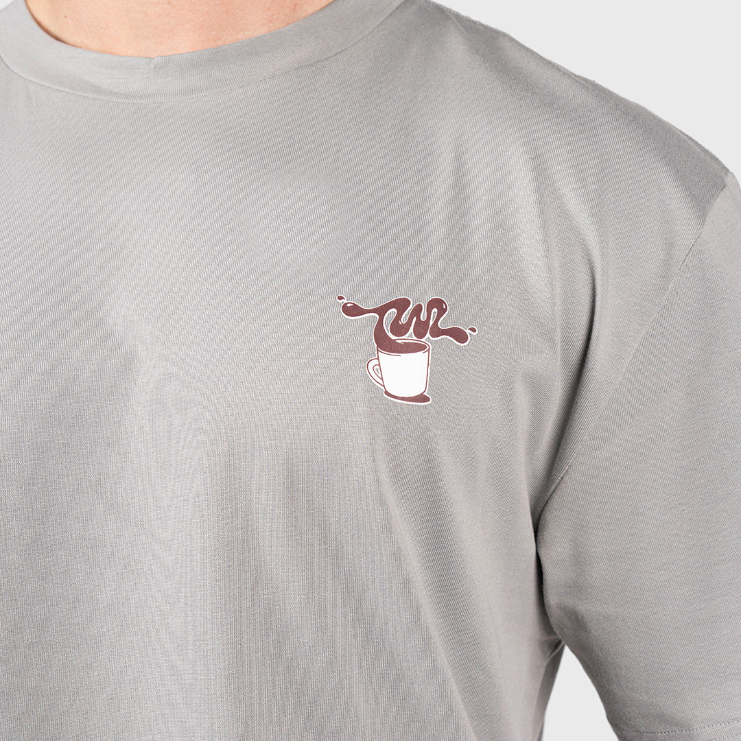 TWL - LIFESTYLE OVERSIZED T-SHIRT - COFFEE CLUB - GREY