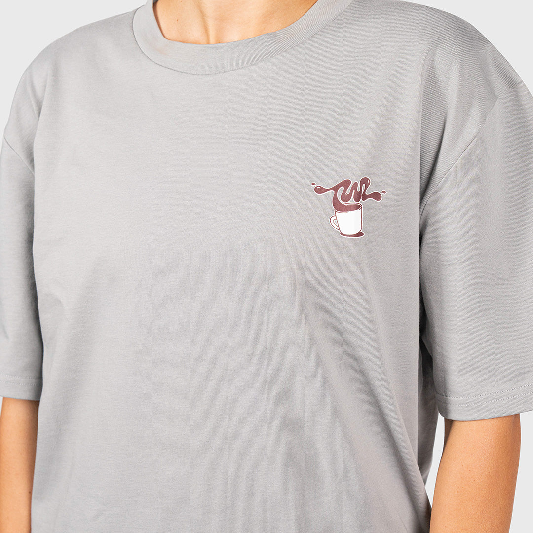 TWL - LIFESTYLE OVERSIZED T-SHIRT - COFFEE CLUB - GREY