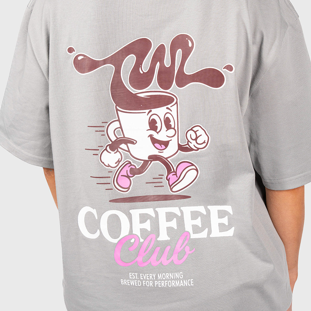 TWL - LIFESTYLE OVERSIZED T-SHIRT - COFFEE CLUB - GREY