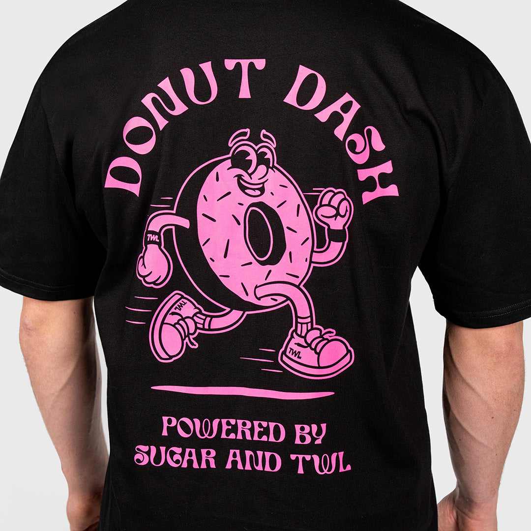 TWL - LIFESTYLE OVERSIZED T-SHIRT - DONUT DASH - BLACK