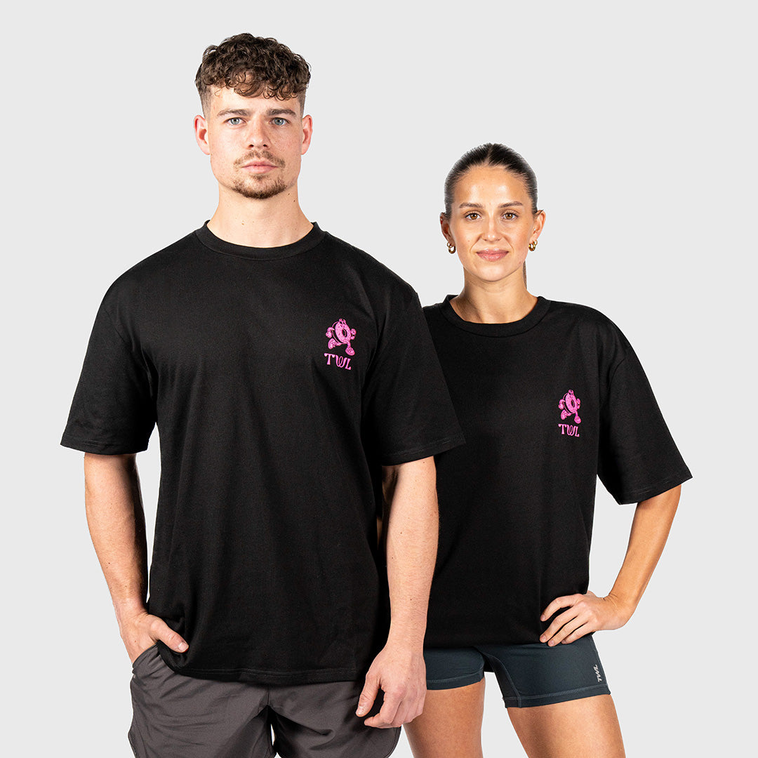 TWL - LIFESTYLE OVERSIZED T-SHIRT - DONUT DASH - BLACK