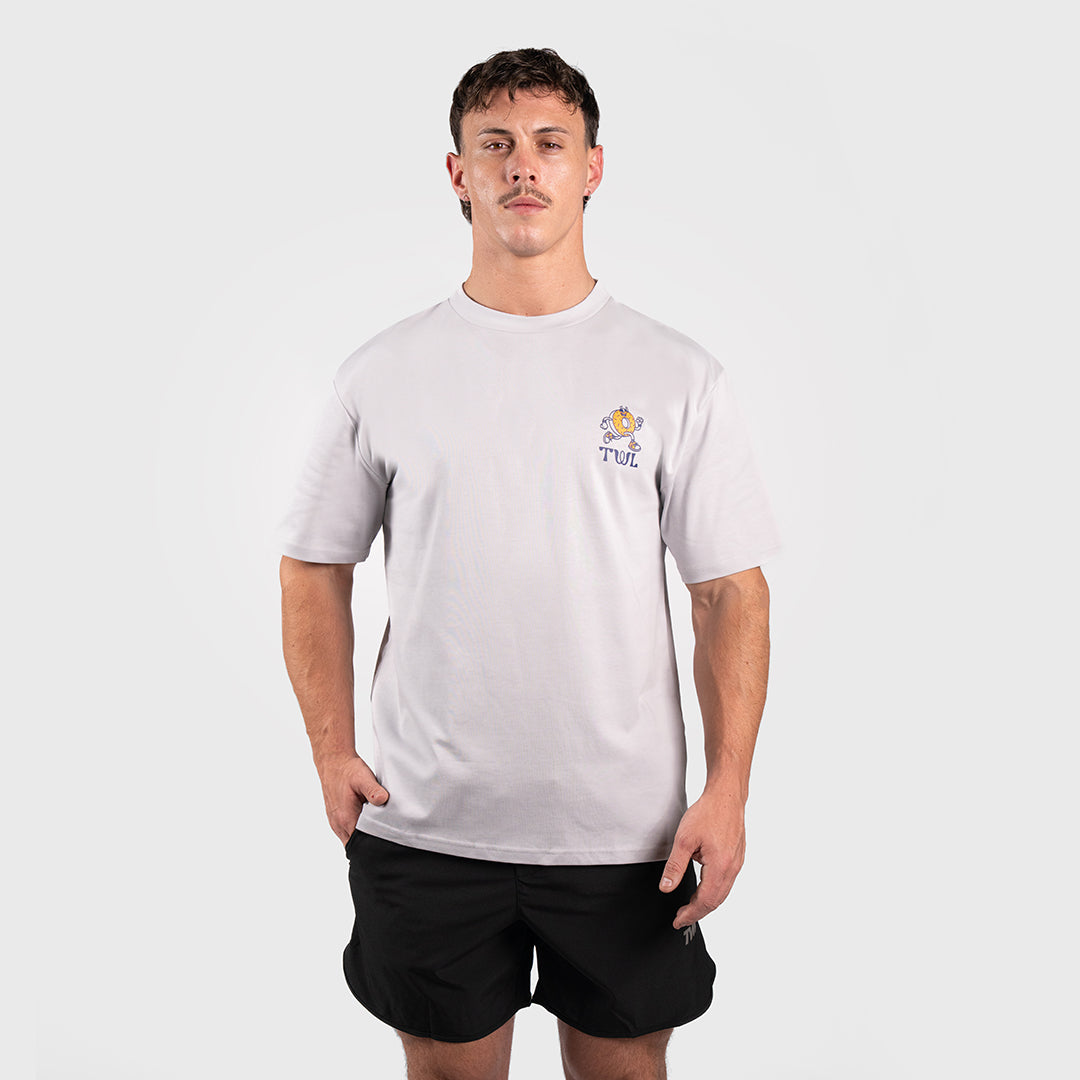 TWL - LIFESTYLE OVERSIZED T-SHIRT - DONUT DASH - LIGHT GREY