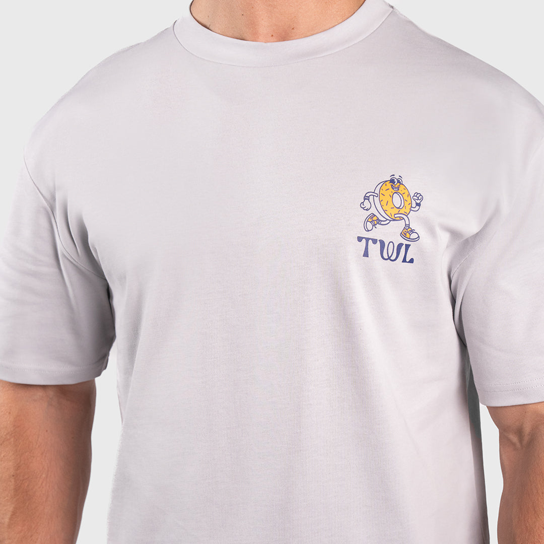 TWL - LIFESTYLE OVERSIZED T-SHIRT - DONUT DASH - LIGHT GREY
