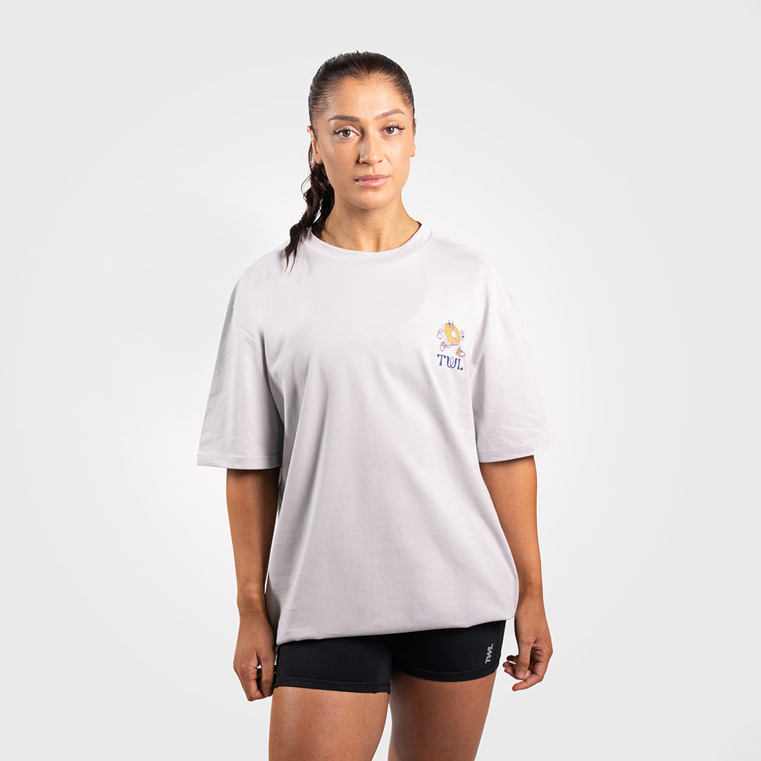 TWL - LIFESTYLE OVERSIZED T-SHIRT - DONUT DASH - LIGHT GREY