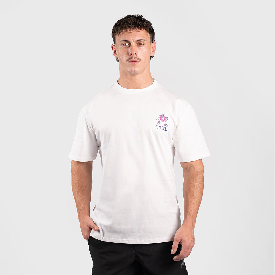 TWL - LIFESTYLE OVERSIZED T-SHIRT - DONUT DASH - WHITE