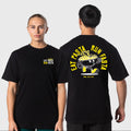 TWL - LIFESTYLE OVERSIZED T-SHIRT - EAT PASTA RUN FASTA - BLACK/YELLOW