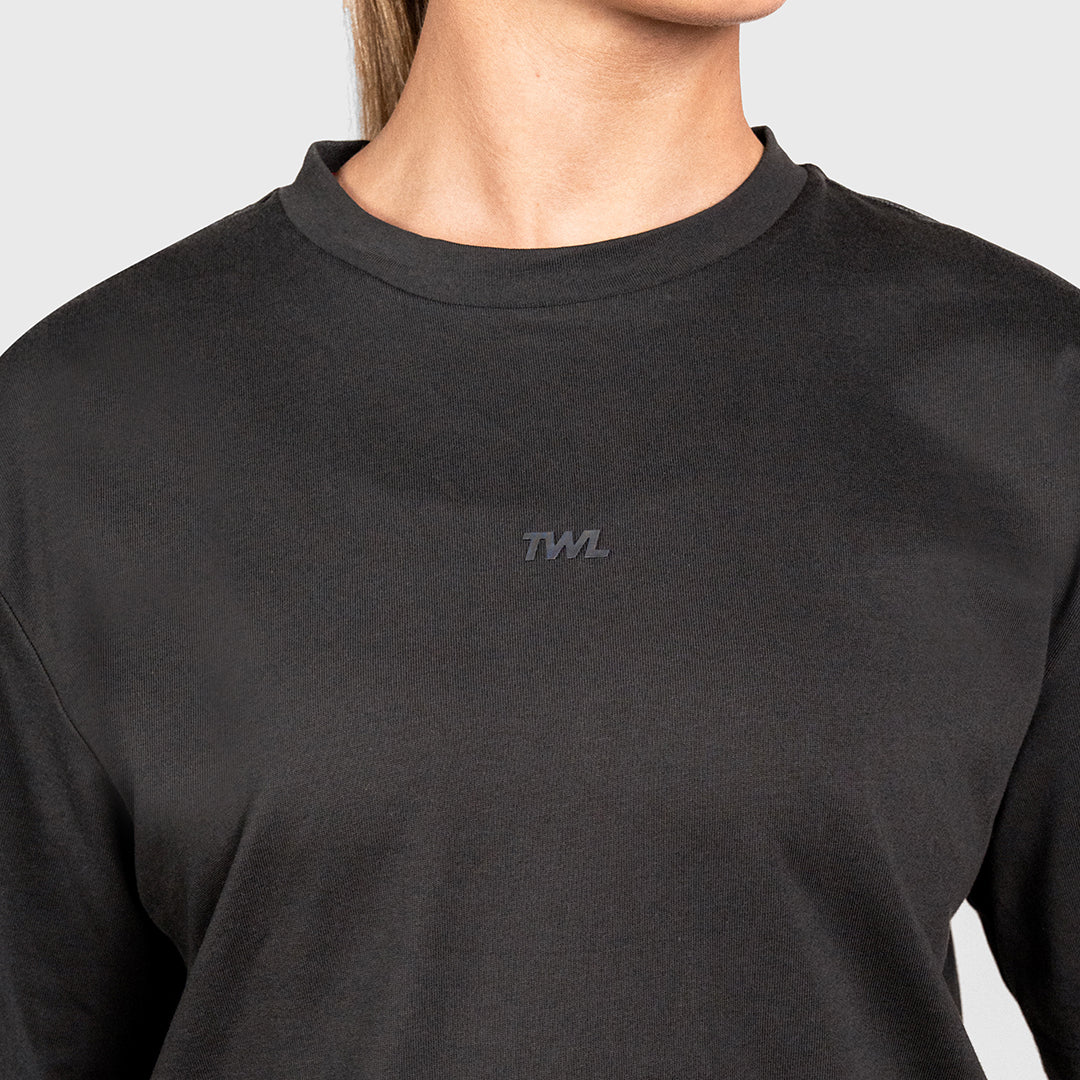 TWL - LIFESTYLE OVERSIZED T-SHIRT - EMBLEM - FADED BLACK