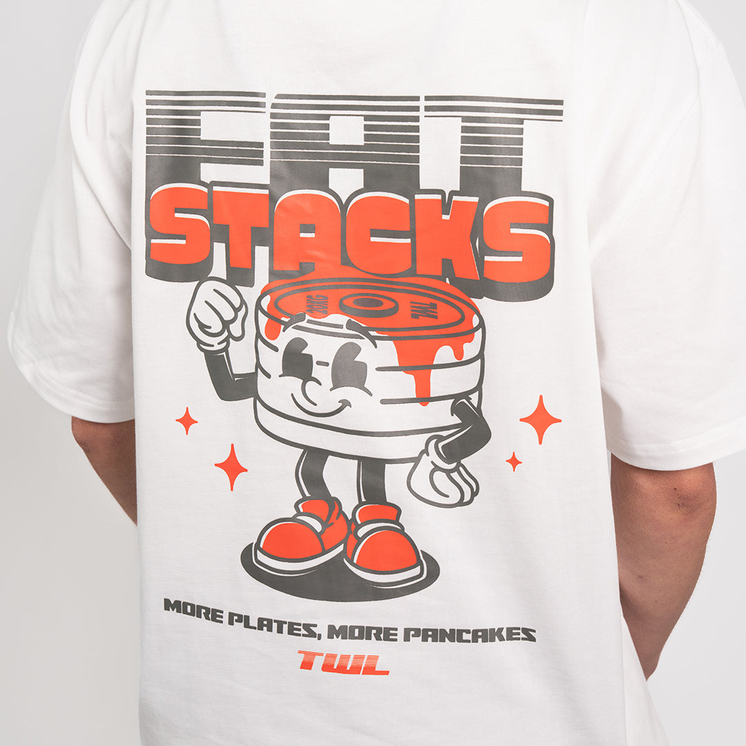 TWL - LIFESTYLE OVERSIZED T-SHIRT - FAT STACKS - WHITE