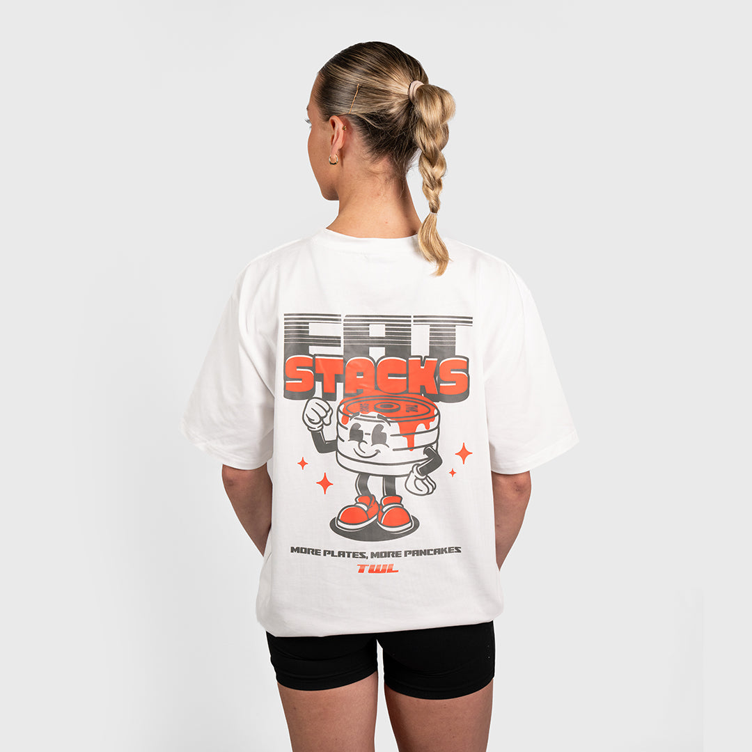 TWL - LIFESTYLE OVERSIZED T-SHIRT - FAT STACKS - WHITE