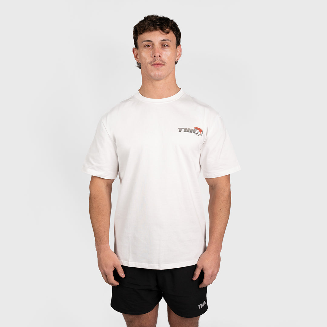 TWL - LIFESTYLE OVERSIZED T-SHIRT - FAT STACKS - WHITE