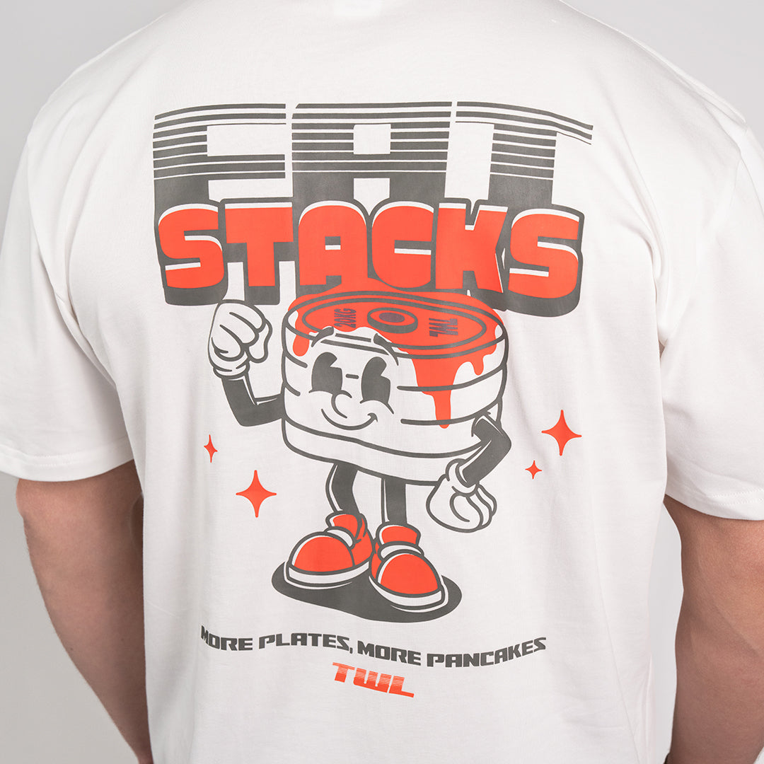 TWL - LIFESTYLE OVERSIZED T-SHIRT - FAT STACKS - WHITE