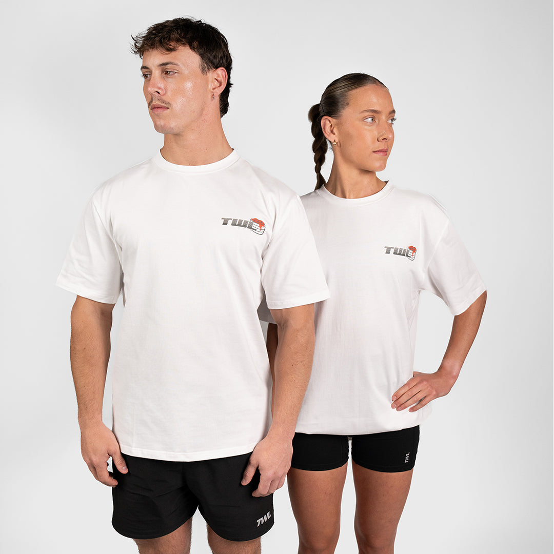 TWL - LIFESTYLE OVERSIZED T-SHIRT - FAT STACKS - WHITE