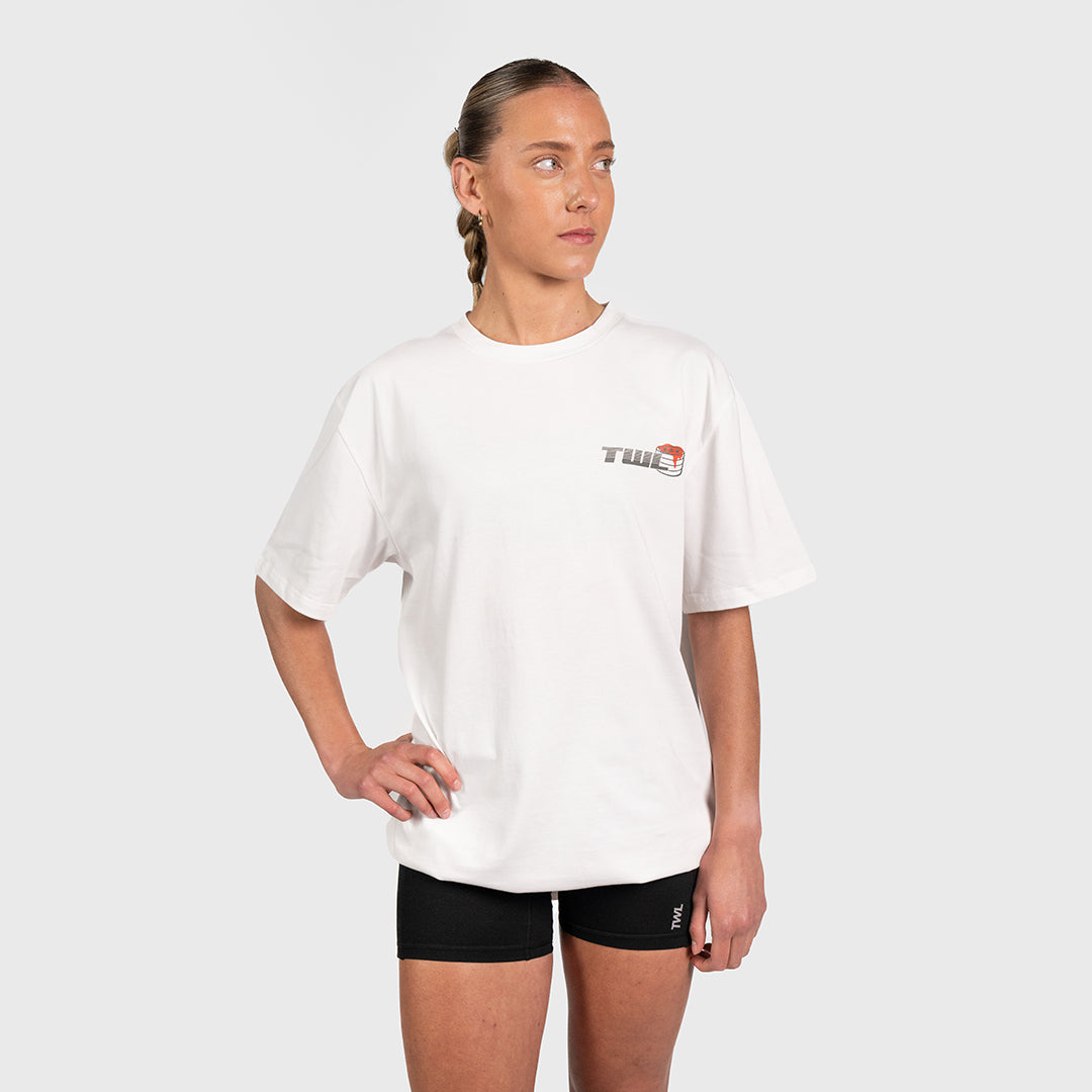 TWL - LIFESTYLE OVERSIZED T-SHIRT - FAT STACKS - WHITE