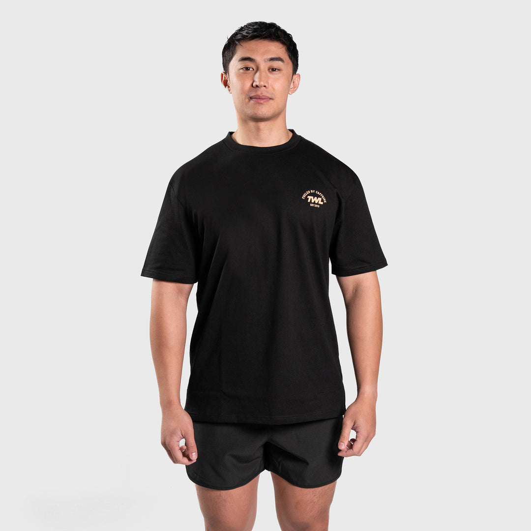 TWL - LIFESTYLE OVERSIZED T-SHIRT - FUELED BY CAFFEINE - BLACK