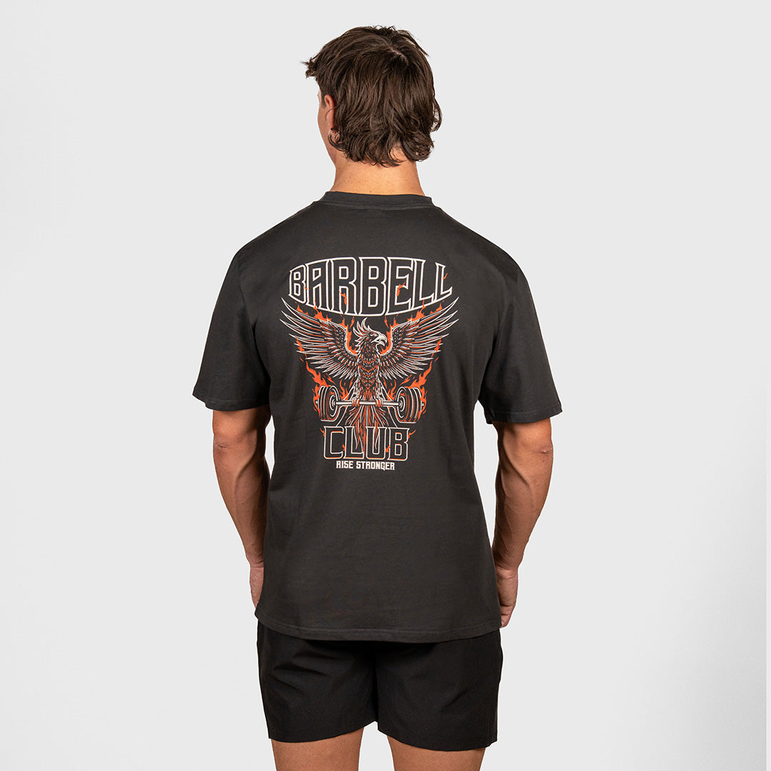 TWL - LIFESTYLE OVERSIZED T-SHIRT - PHOENIX - FADED BLACK/ORANGE
