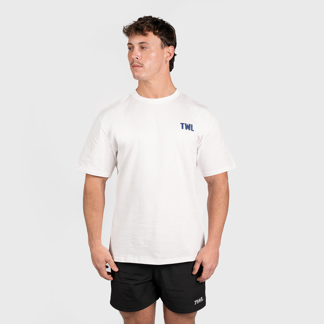 TWL - LIFESTYLE OVERSIZED T-SHIRT - SHAKER & PRs - WHITE