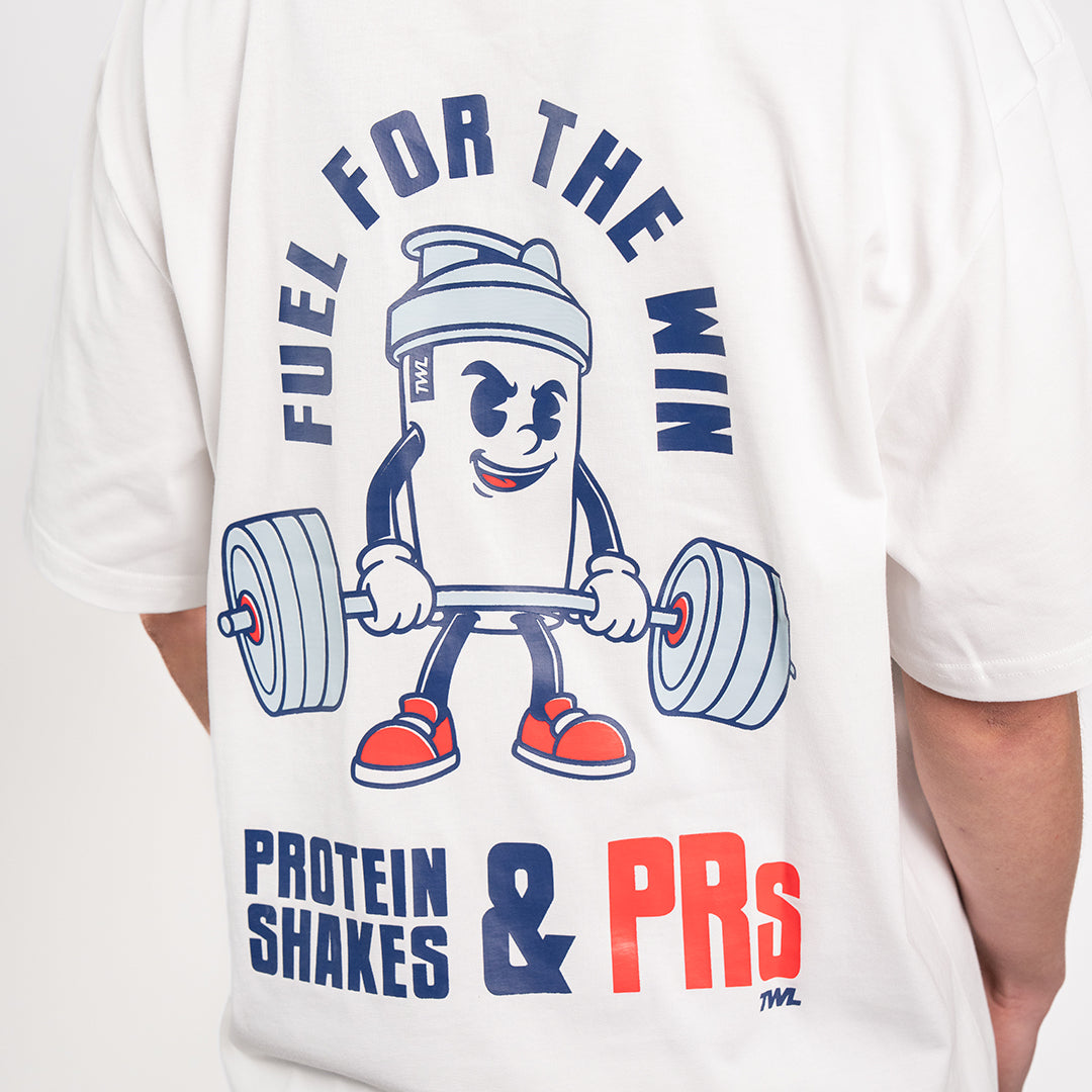 TWL - LIFESTYLE OVERSIZED T-SHIRT - SHAKER & PRs - WHITE