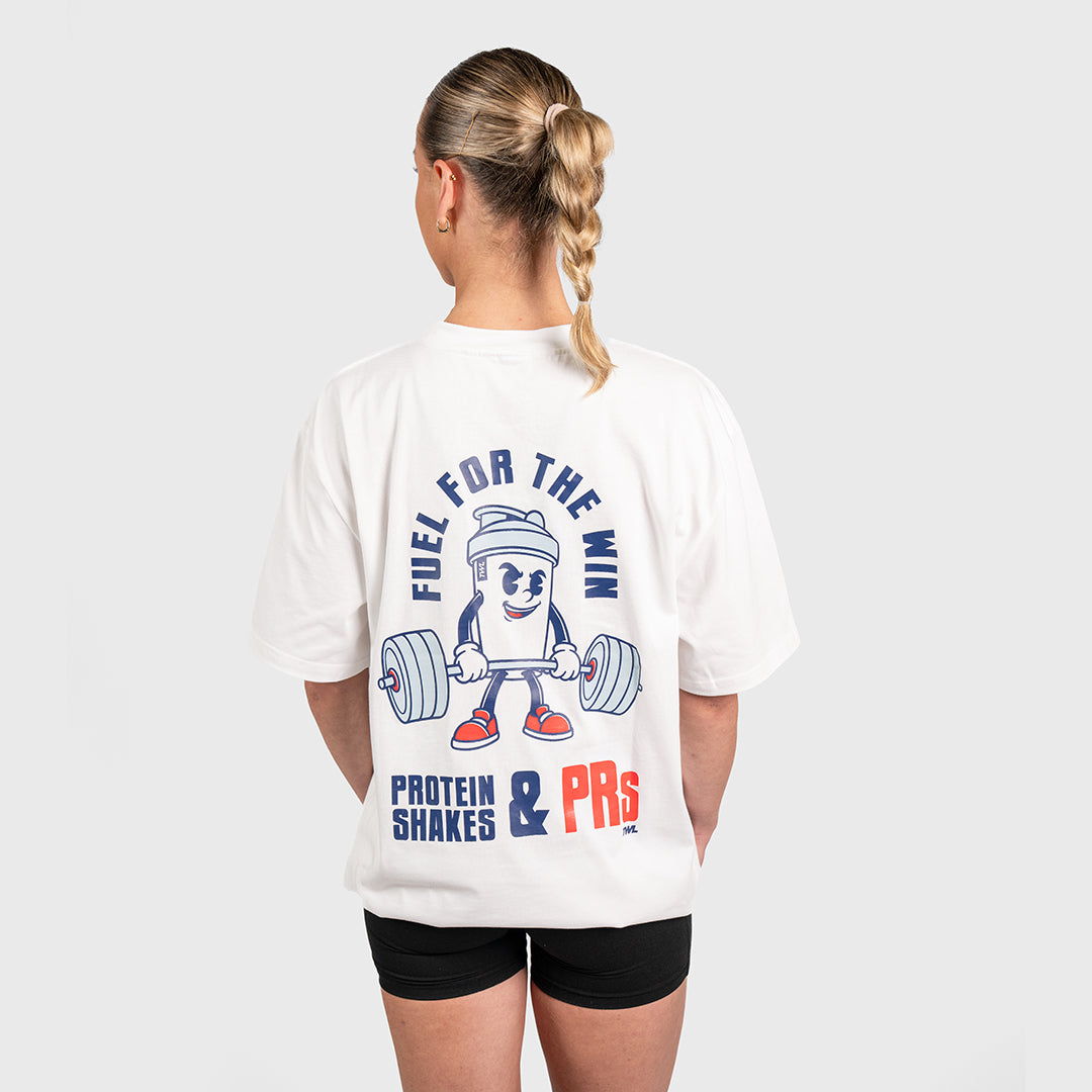 TWL - LIFESTYLE OVERSIZED T-SHIRT - SHAKER & PRs - WHITE