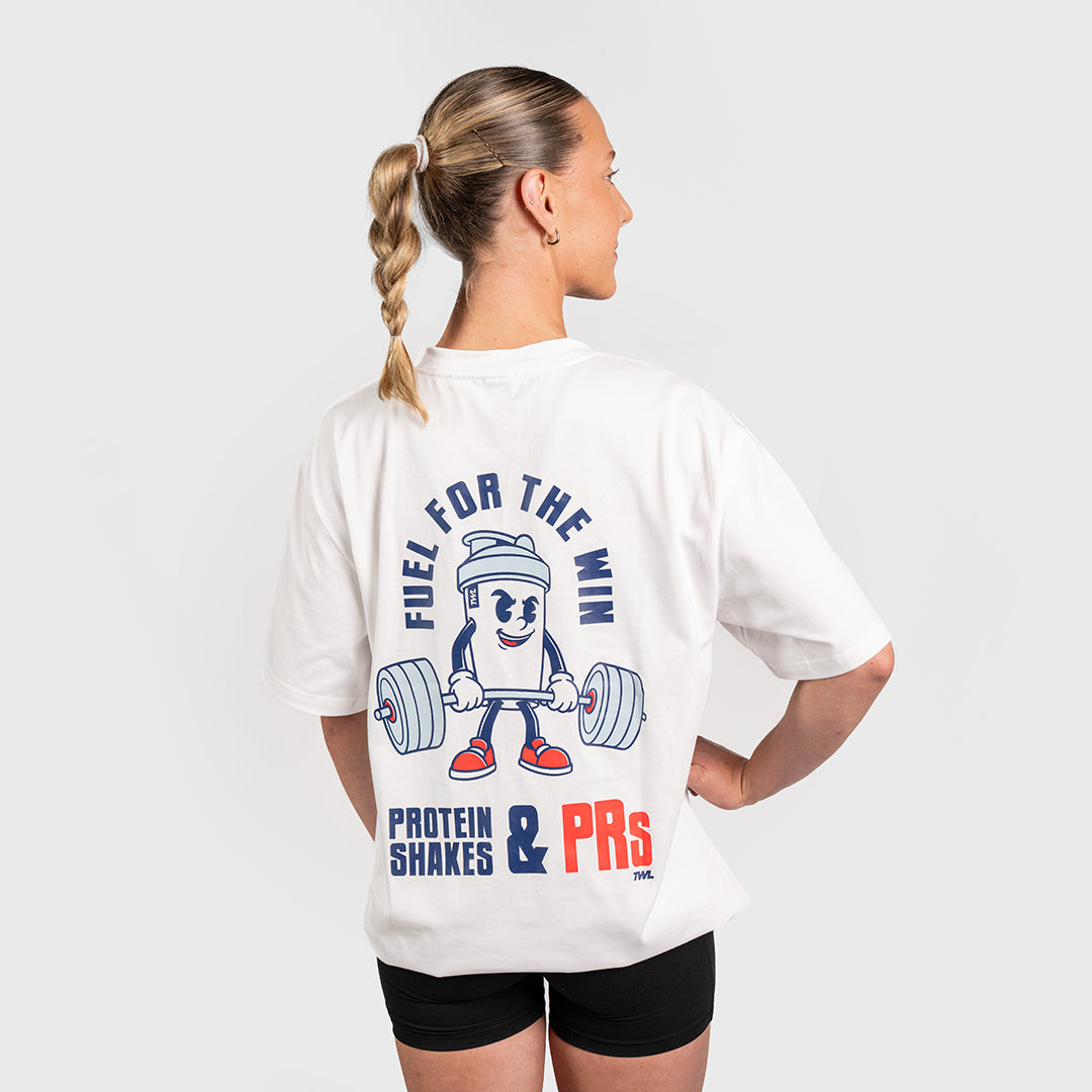 TWL - LIFESTYLE OVERSIZED T-SHIRT - SHAKER & PRs - WHITE